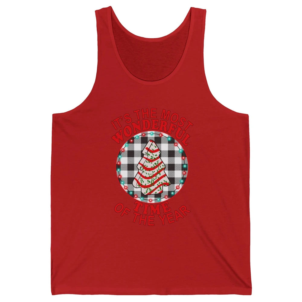 Funny Christmas Tree Cakes Most Wonderful Time Bakers Baking Unisex Jersey Tank