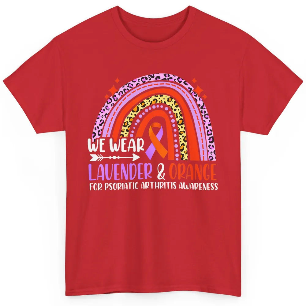 Wear Lavender Orange Rainbow Psoriatic Arthritis Month PsA Classic Unisex T-Shirt