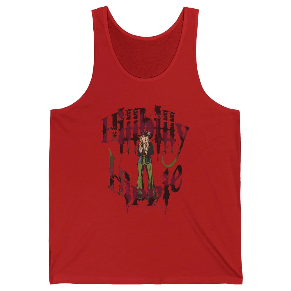 Retro Cowgirl Hillbilly Hippie All Day Long Western Country Unisex Jersey Tank
