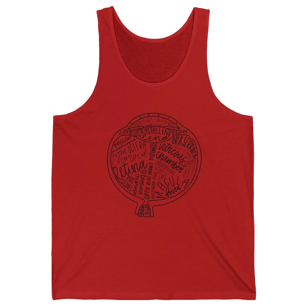 Optometrist Retina Tech Eyeball Anatomy Optician Eye Doctor Unisex Jersey Tank