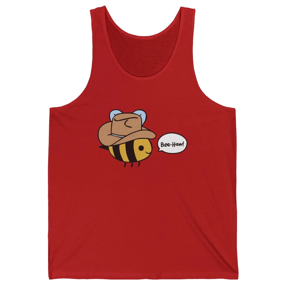 Funny Beehaw Cowboy Bee Lovers Western Country Cowgirl Gift Unisex Jersey Tank