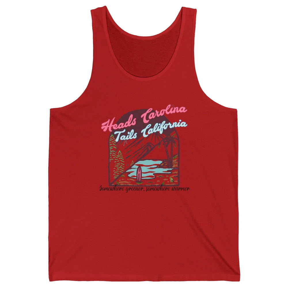 Heads Carolina Tail California Western Summer Beach Paradise Unisex Jersey Tank