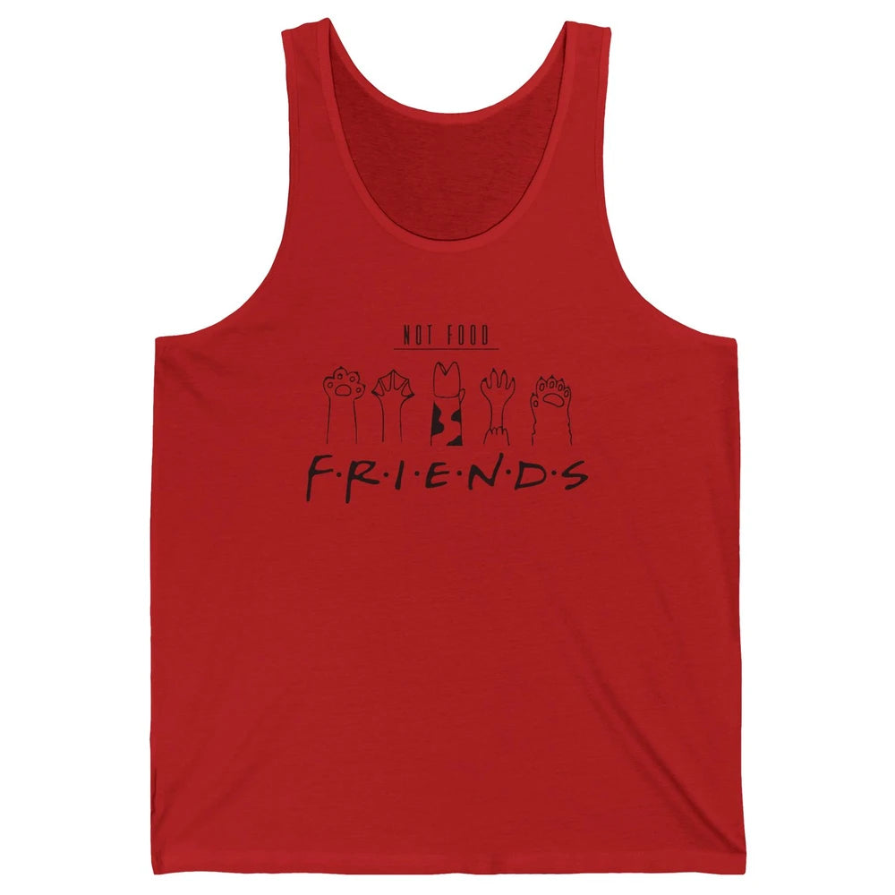 Funny Animal Rights Vegan Friends Not Food Vegetarian Gift Unisex Jersey Tank