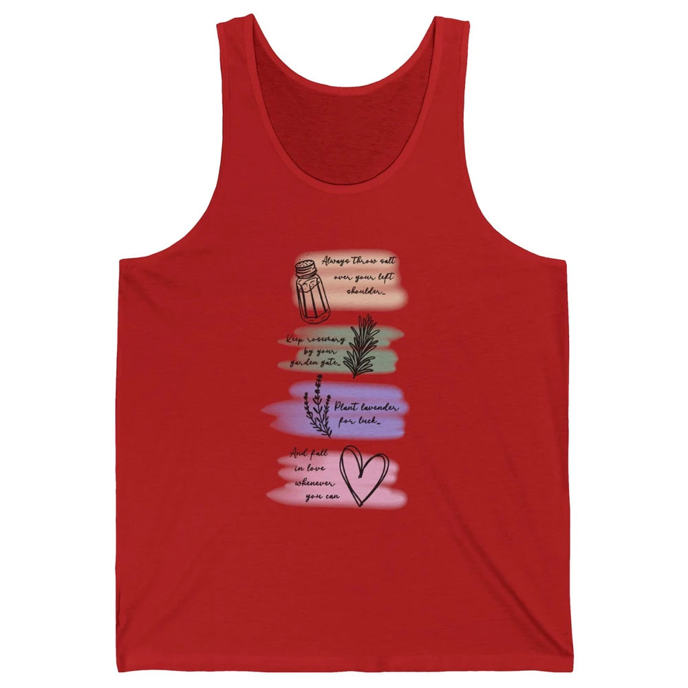 Practical Magic Witch Gardening Card Gardeners Plant Lovers Unisex Jersey Tank