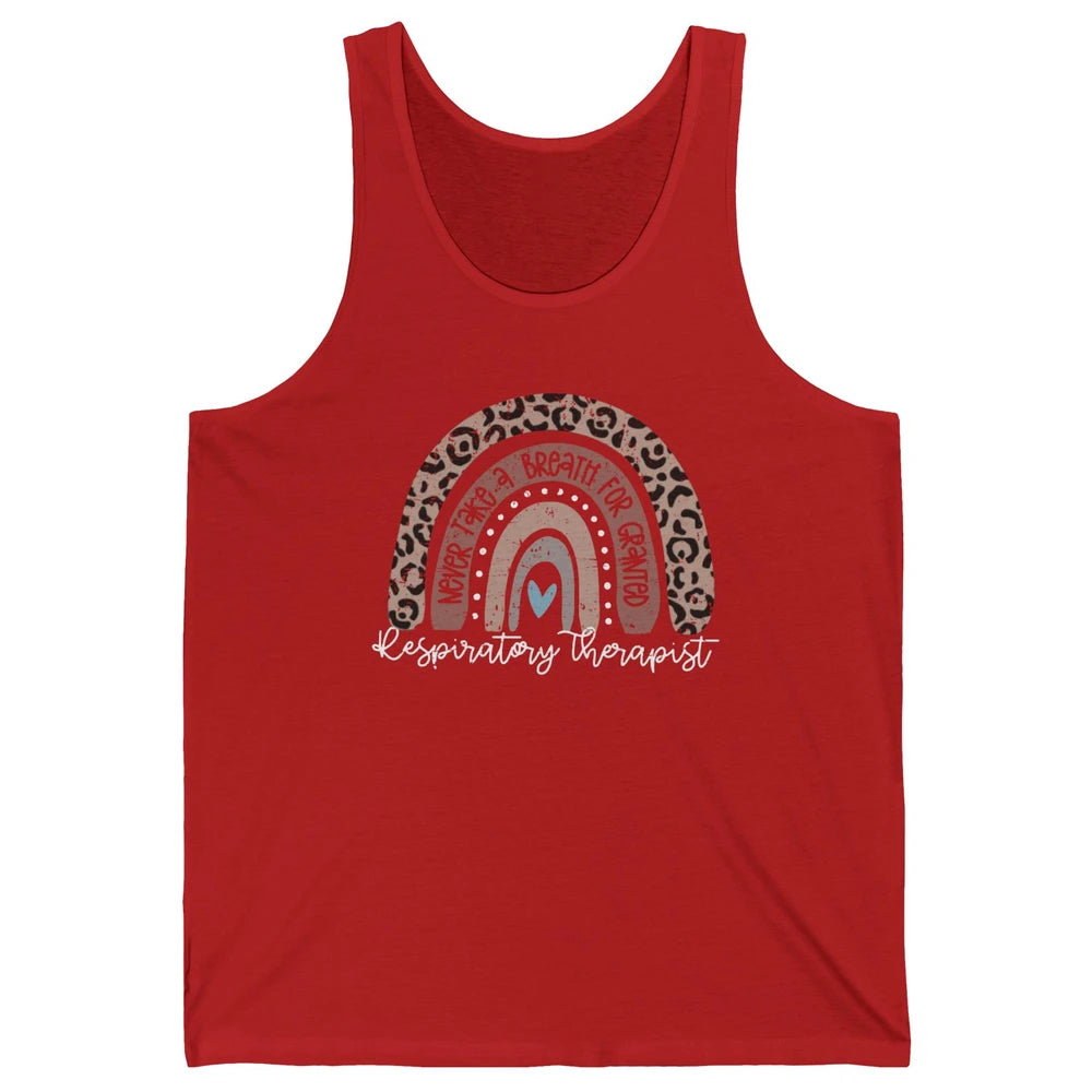 Retro Respiratory Therapy Rainbow Respiratory Therapist Gift Unisex Jersey Tank