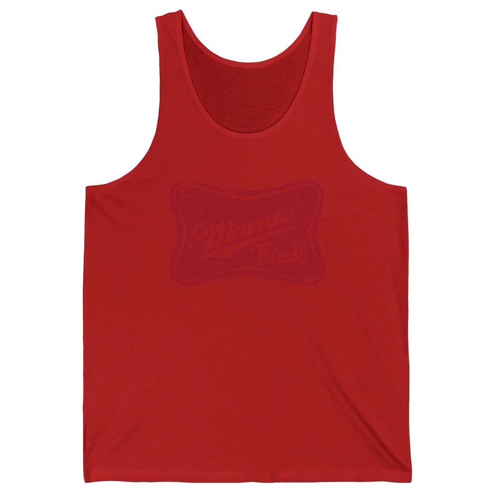 Retro Mama Tried Beer Mama Western Country Mom Drinking Gift Unisex Jersey Tank