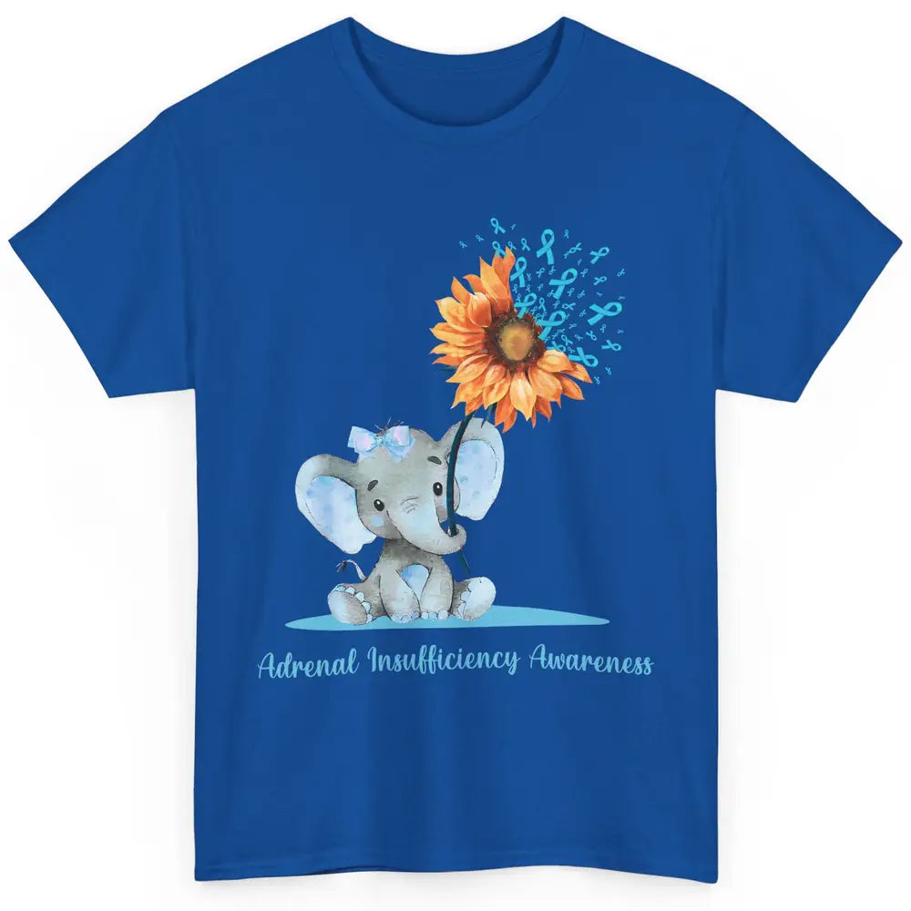 Adrenal Insufficiency Awareness Baby Elephant Sunflower Classic Unisex T-Shirt