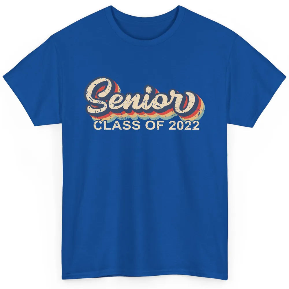 Vintage Retro Senior 2022 Graduation Class Of 2021 Men Women Classic Unisex T-Shirt