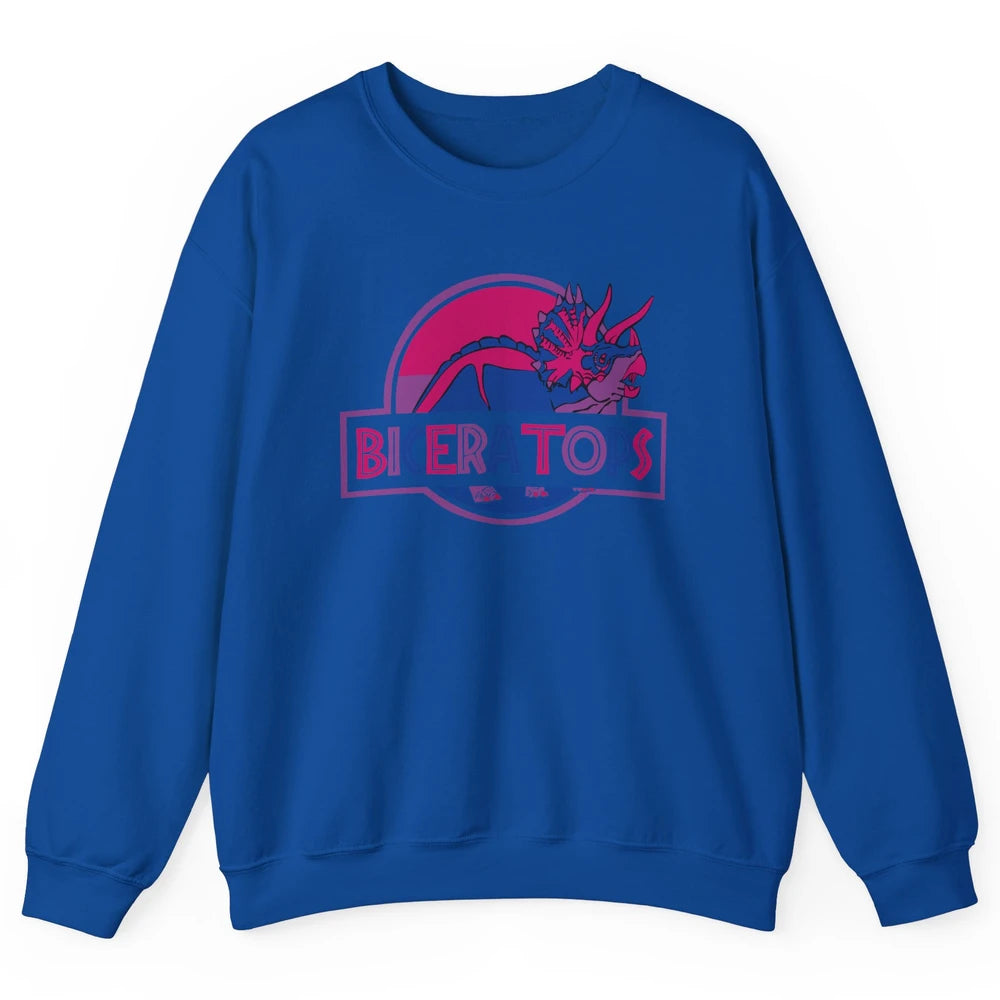 Biceratops Bisexual Ceratops Dinosaur LGBT Pride Month Unisex Crewneck Sweatshirt