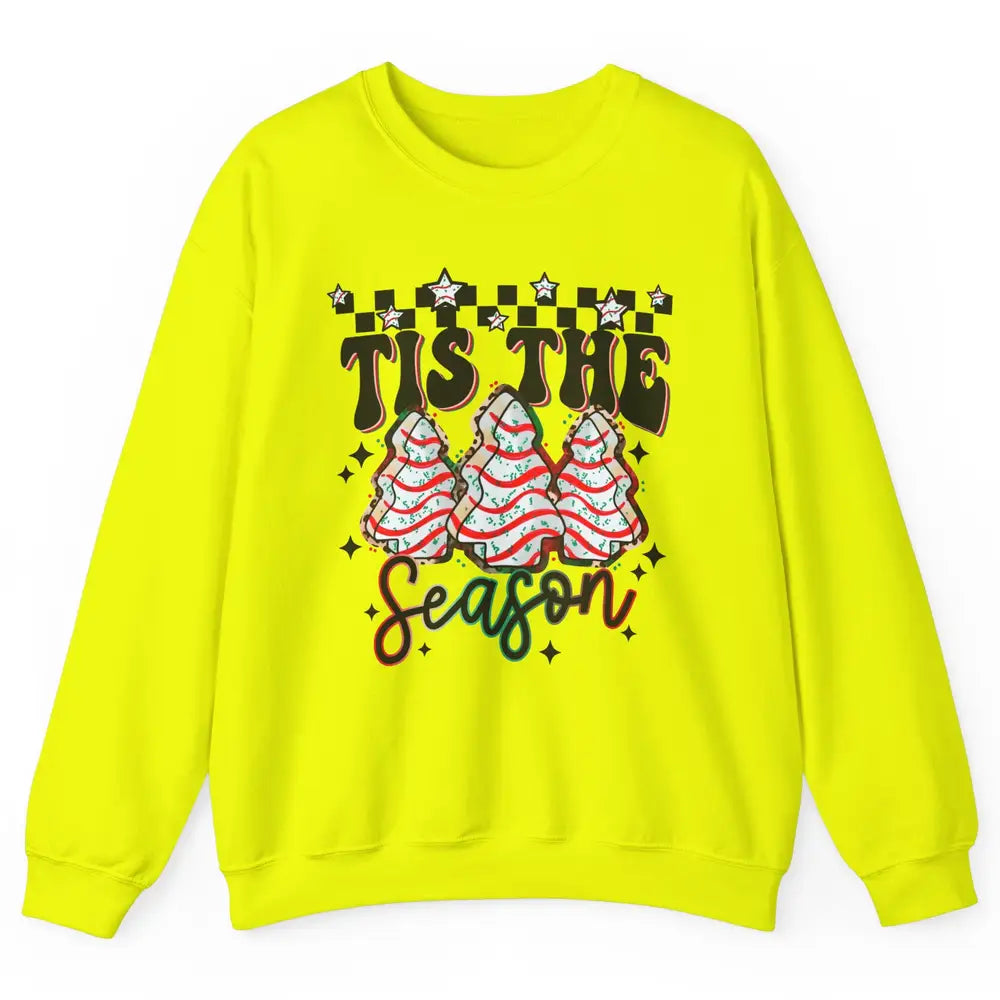 Funny Christmas Tree Cake Tis The Season Debbie Western Xmas Unisex Crewneck Sweatshirt