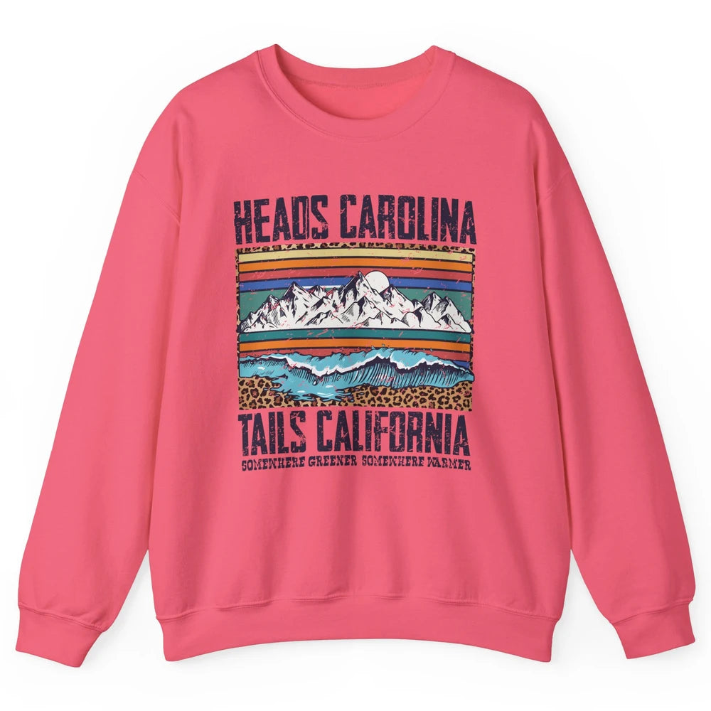 Vintage Heads Carolina Tail California Summer Beach Paradise Unisex Crewneck Sweatshirt