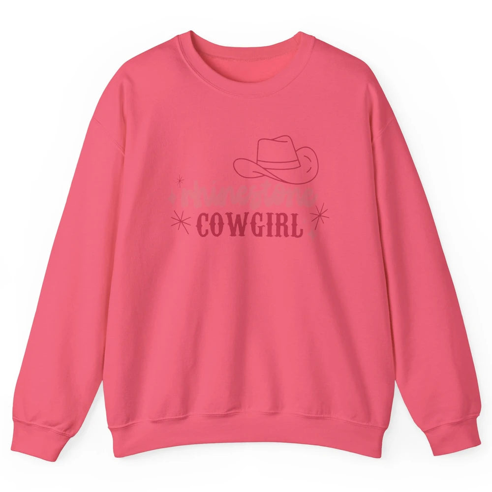 Retro Rhinestone Cowgirl Hippie Western Country Cowgirls Unisex Crewneck Sweatshirt