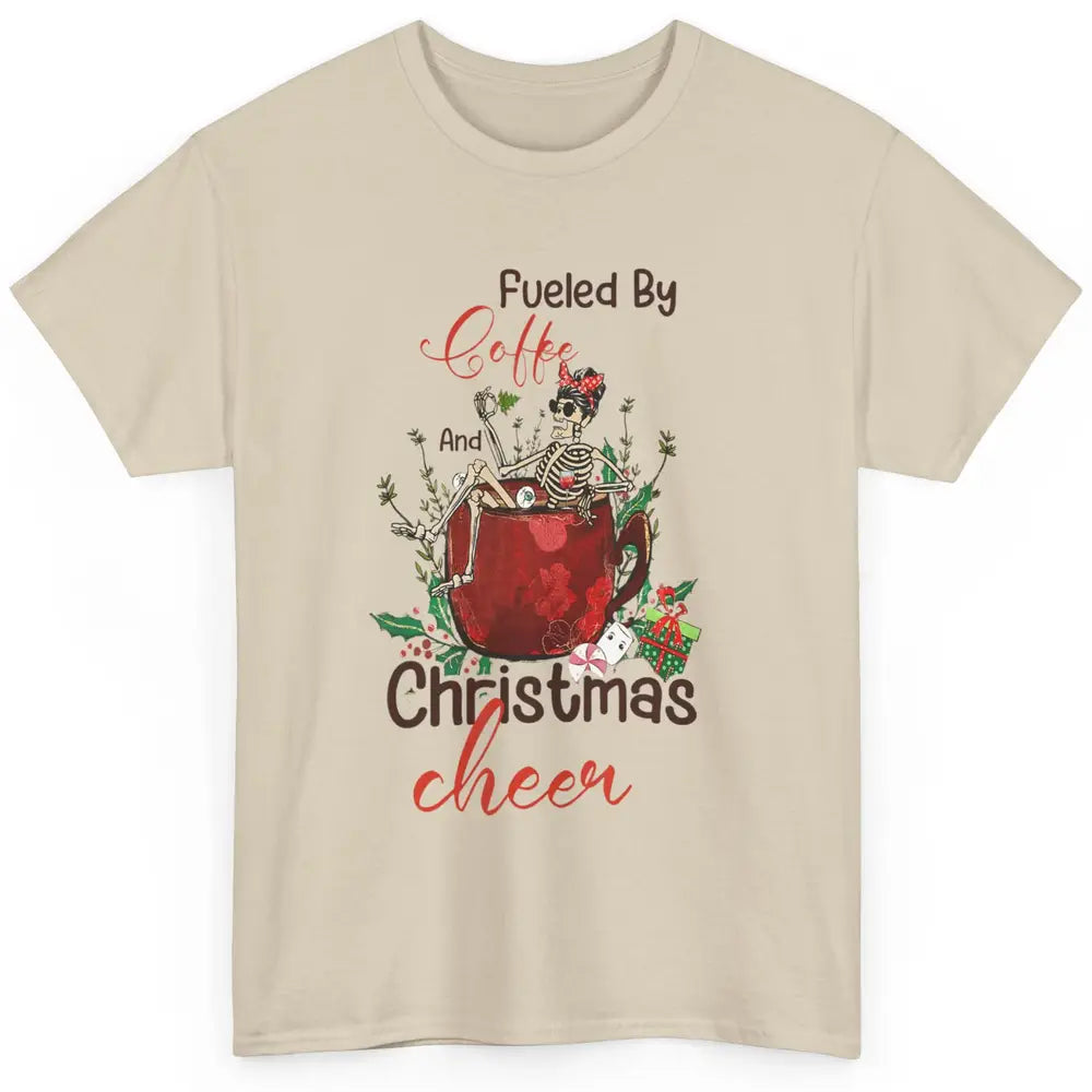 Merry Christmas Skeleton Drink Fueled By Coffee Xmas Latte Classic Unisex T-Shirt