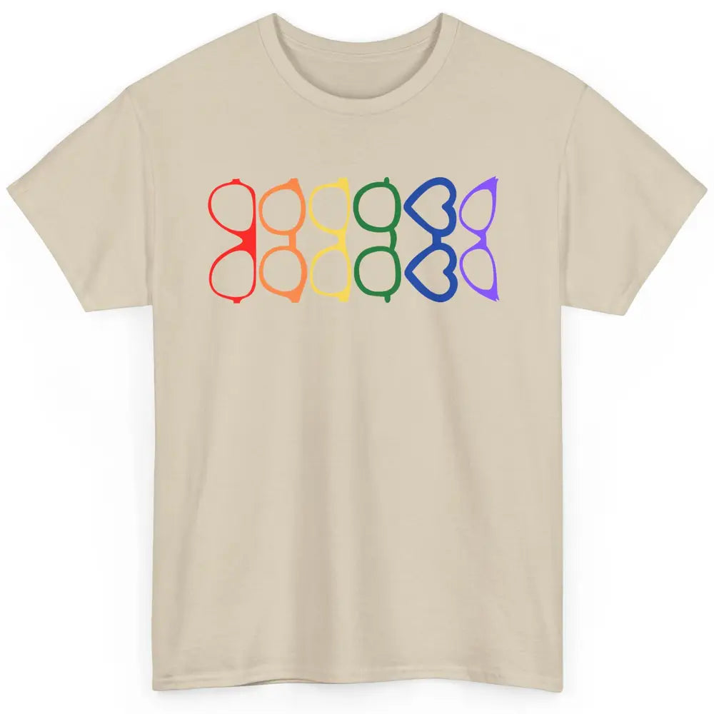 Rainbow Eyeglasses Pride Optometrist Optician Glasses Gift Classic Unisex T-Shirt