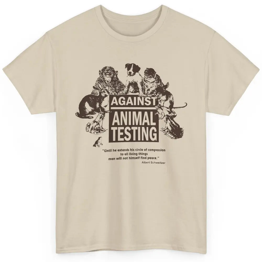 Against Animal Testing Farm Pet Liberation Right Vegan Retro Classic Unisex T-Shirt