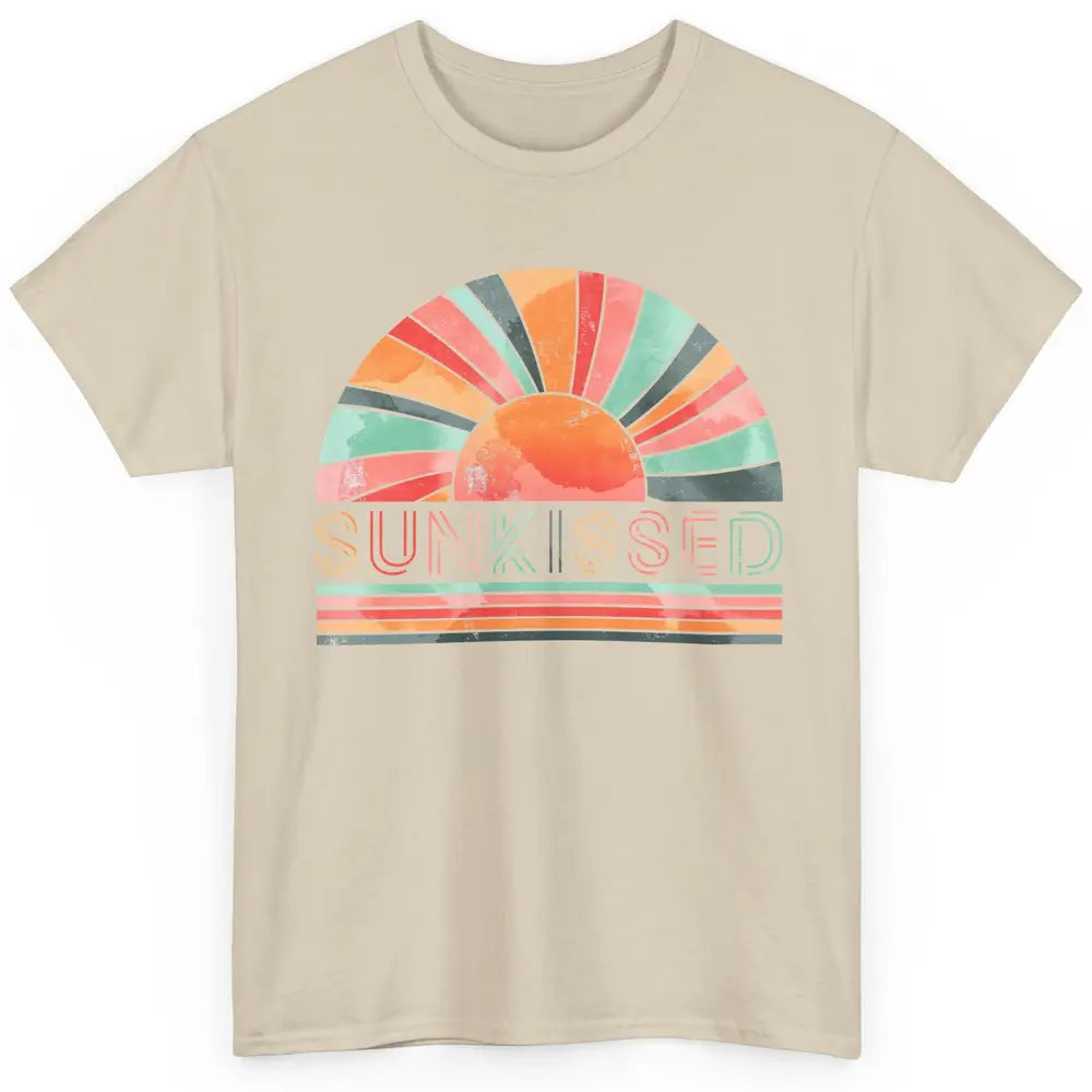 Retro Rainbow Sunkissed Summer Beach Life Vintage Boho Classic Unisex T-Shirt