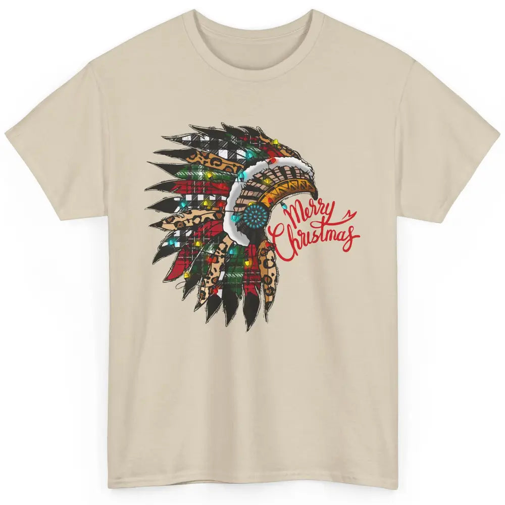 Christmas Headdress Indian Hat Leopard Western Christmas Classic Unisex T-Shirt