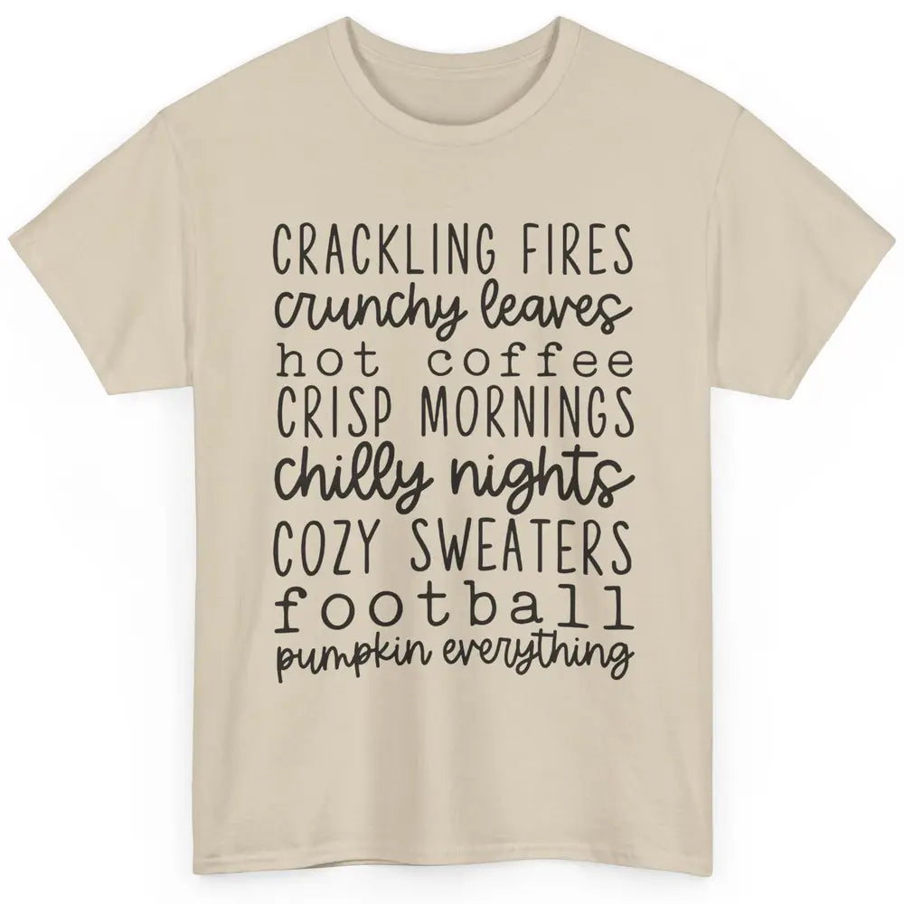 Fall Favorite Crackling Fire Pumpkin Everything Thanksgiving Classic Unisex T-Shirt
