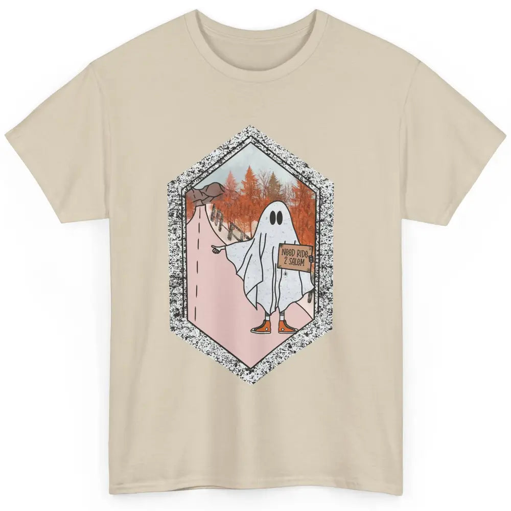 Funny Ghost Need Ride To Salem Witch Halloween Costume Classic Unisex T-Shirt