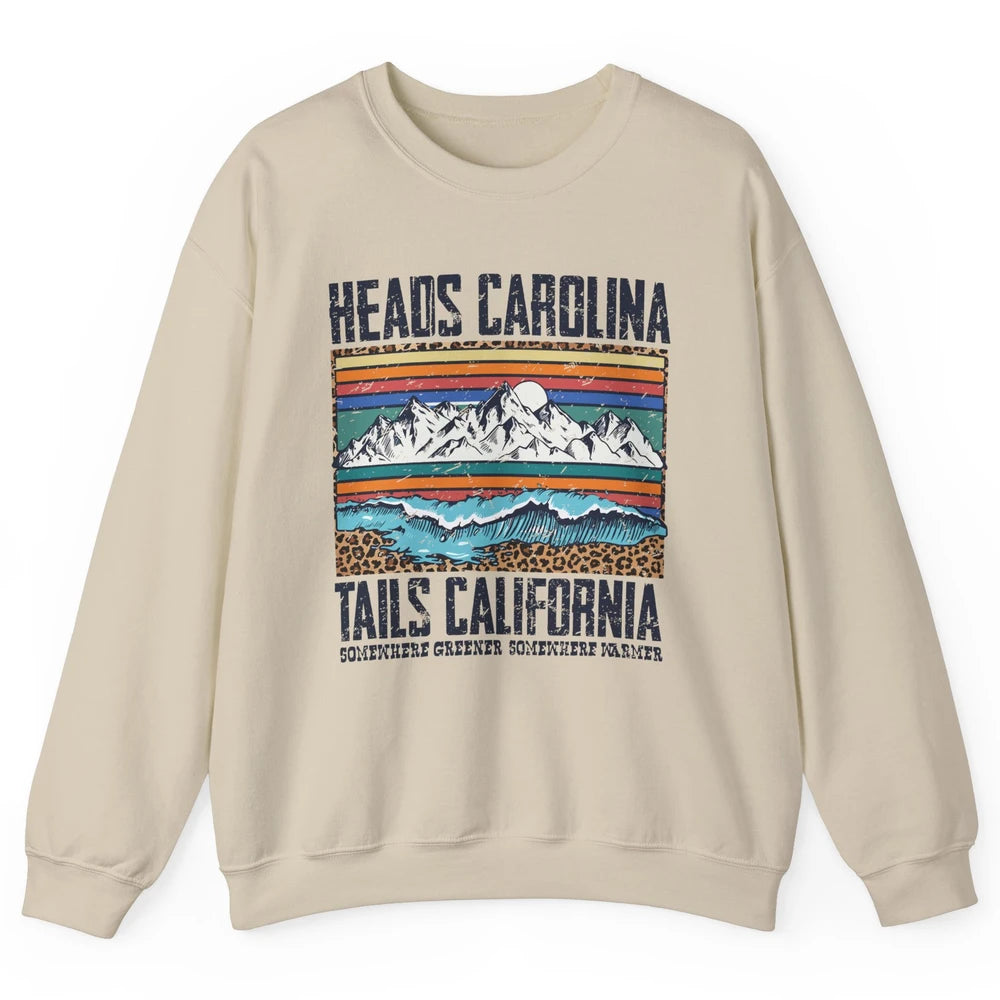 Vintage Heads Carolina Tail California Summer Beach Paradise Unisex Crewneck Sweatshirt