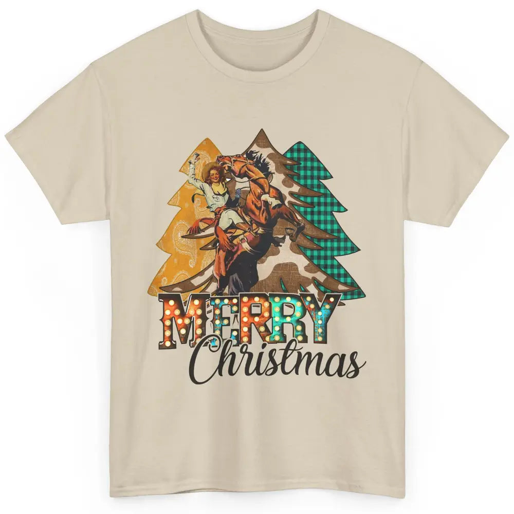 Rodeo Mom Cowgirl Christmas Tree Western Country Cowboy Gift Classic Unisex T-Shirt