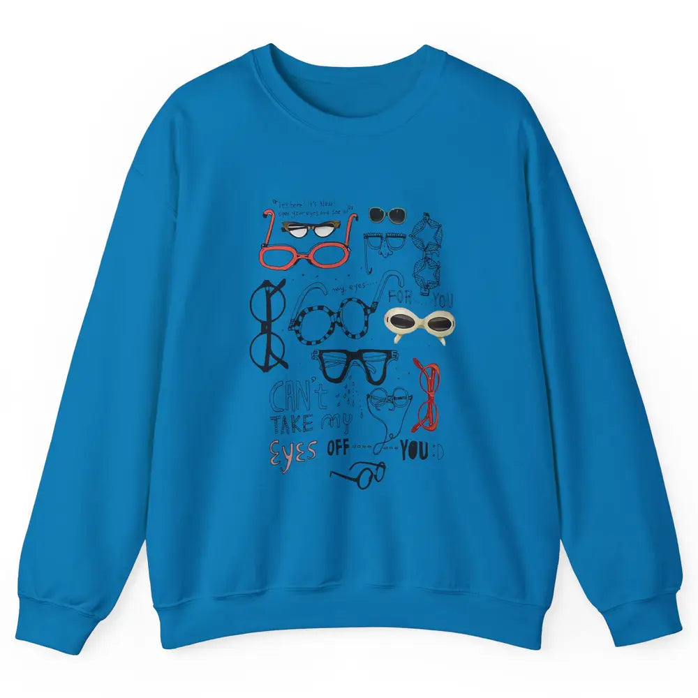 Optometrist Multiple Eyeglasses Hand Drawn Ophthalmologist Unisex Crewneck Sweatshirt
