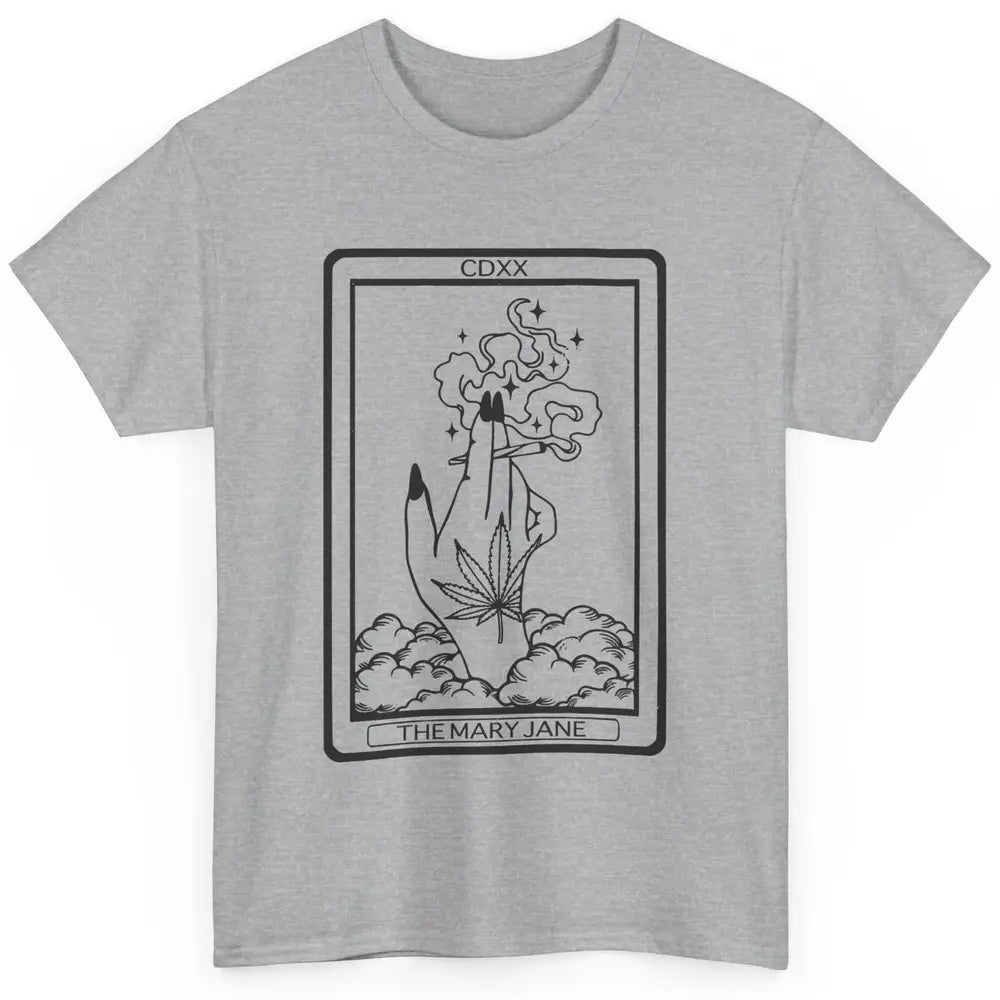 Vintage Weed Mary Jane Tarot Card Weed Smoker Smoking Lady Classic Unisex T-Shirt