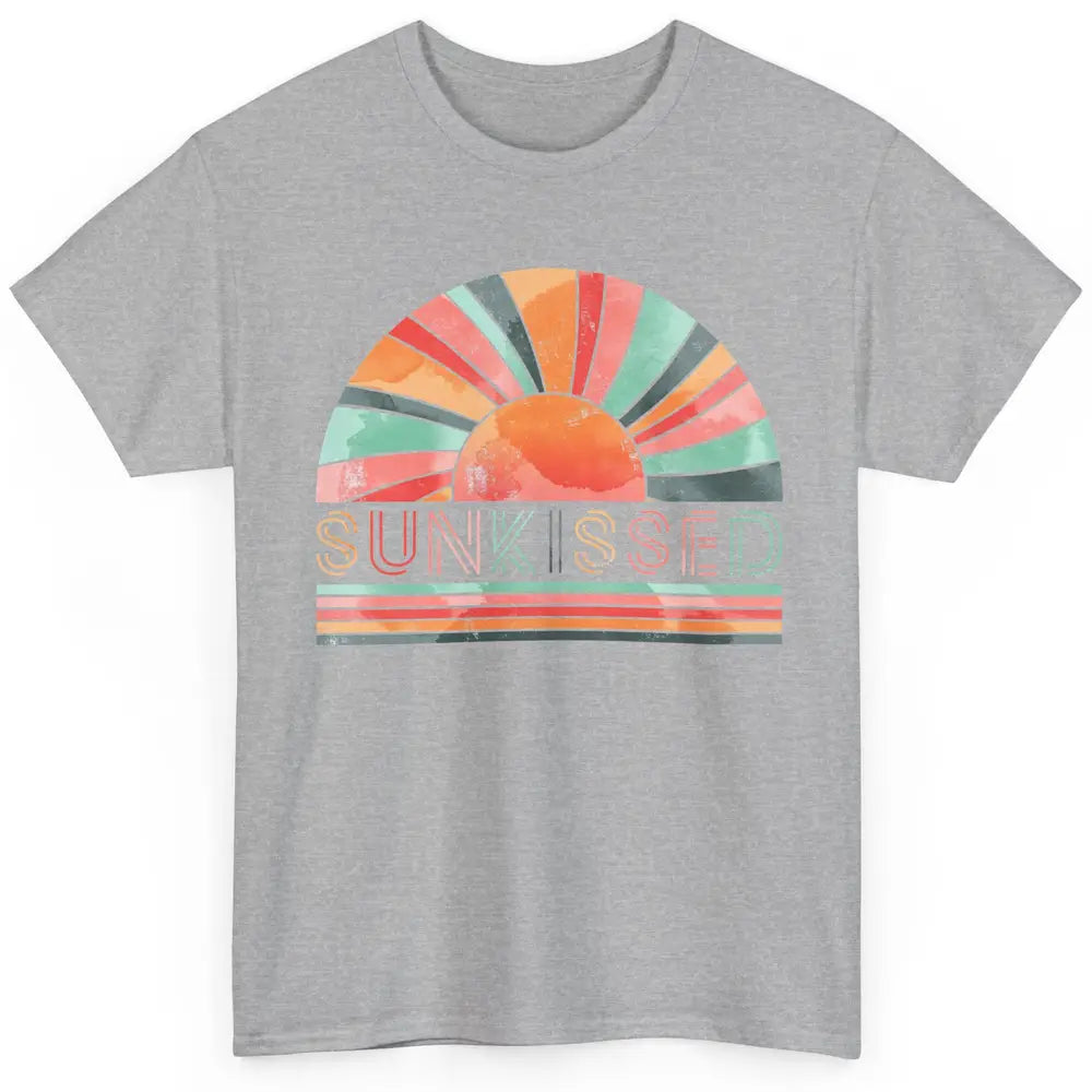 Retro Rainbow Sunkissed Summer Beach Life Vintage Boho Classic Unisex T-Shirt