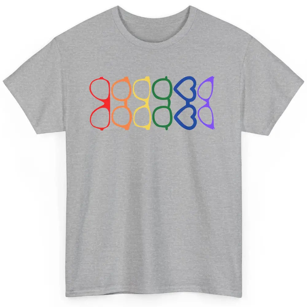 Rainbow Eyeglasses Pride Optometrist Optician Glasses Gift Classic Unisex T-Shirt