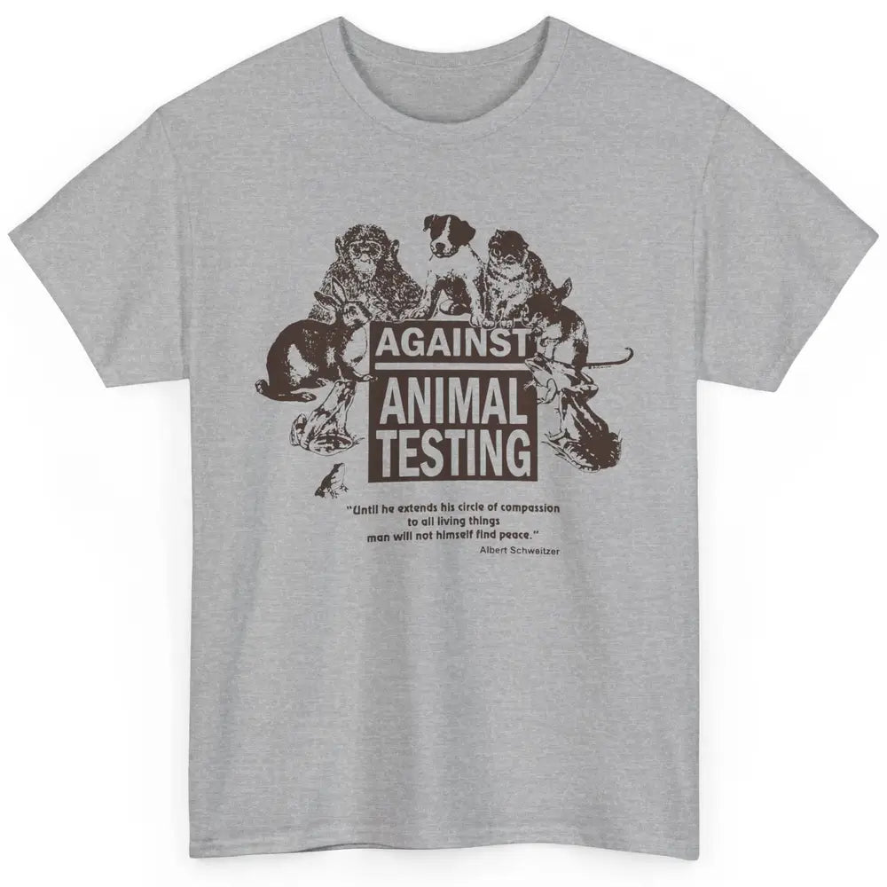 Against Animal Testing Farm Pet Liberation Right Vegan Retro Classic Unisex T-Shirt
