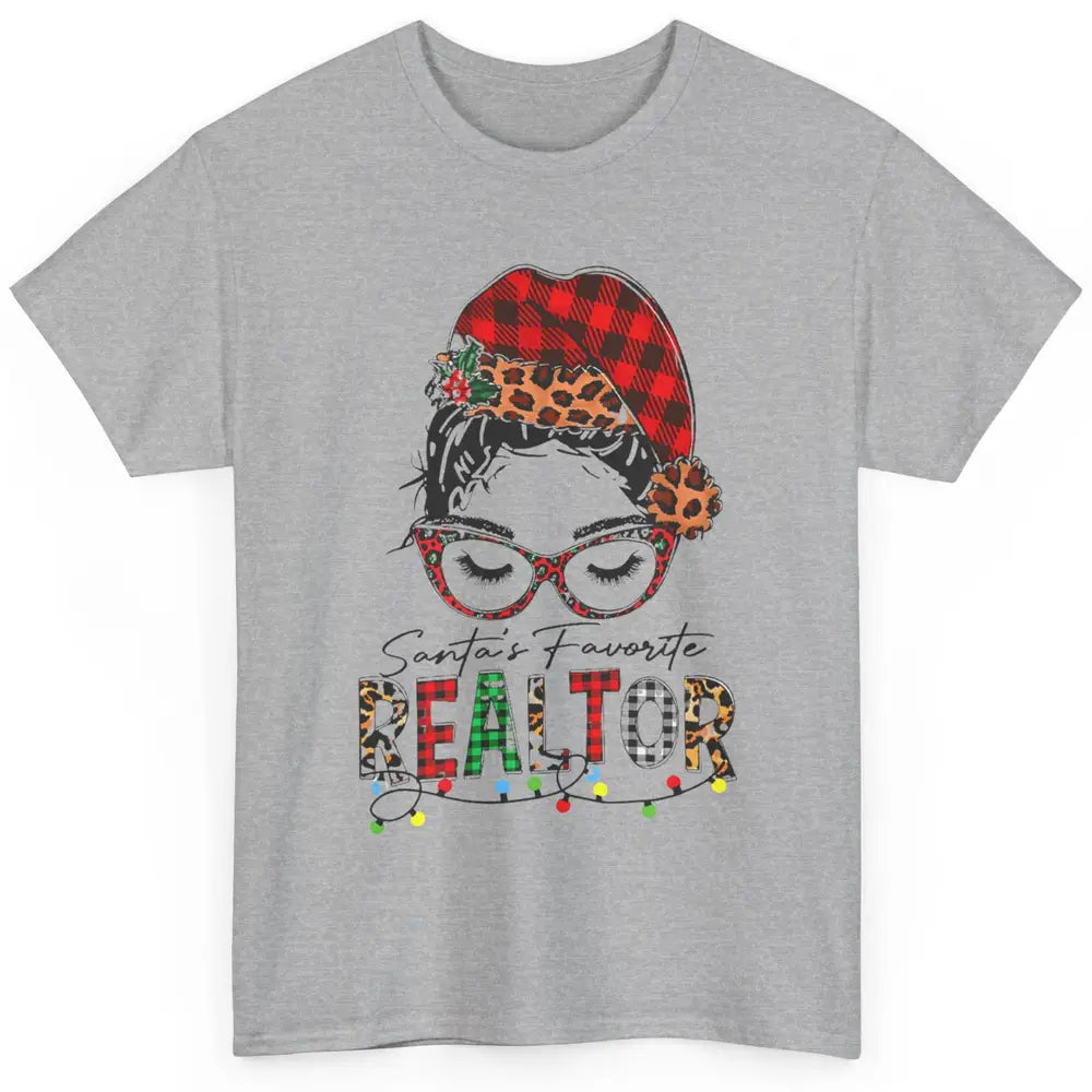 Merry Christmas Xmas Santa Messy Hair Realtor Real Estate Classic Unisex T-Shirt
