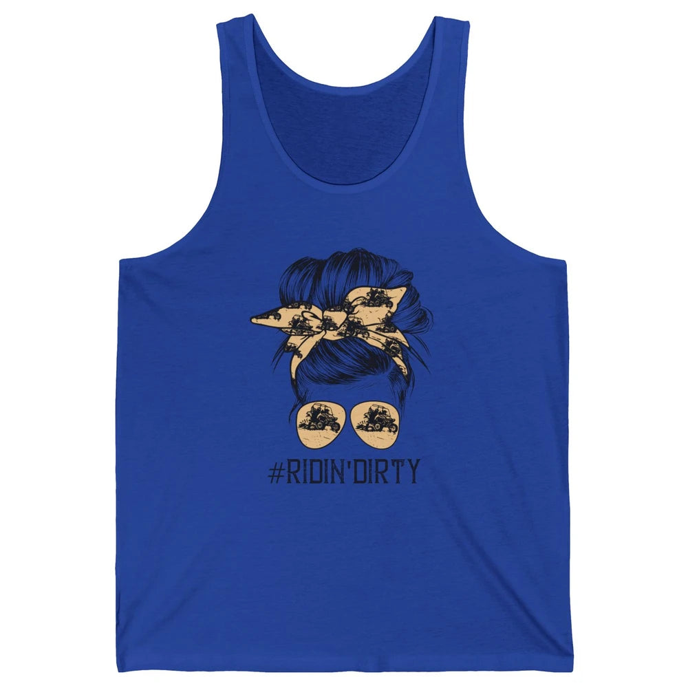 Messy Bun Sunglasses UTV Bandana SXS Life Mud Riding Girl Unisex Jersey Tank