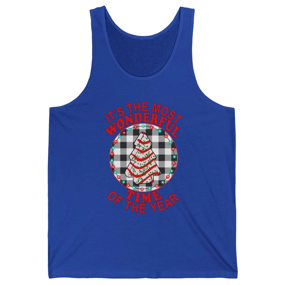Funny Christmas Tree Cakes Most Wonderful Time Bakers Baking Unisex Jersey Tank