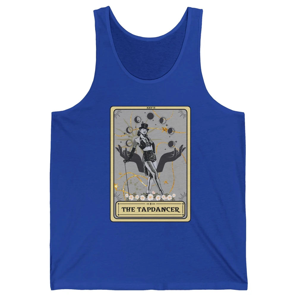 Retro The Tapdancer Tarot Card Tapdancing Halloween Dancer Unisex Jersey Tank