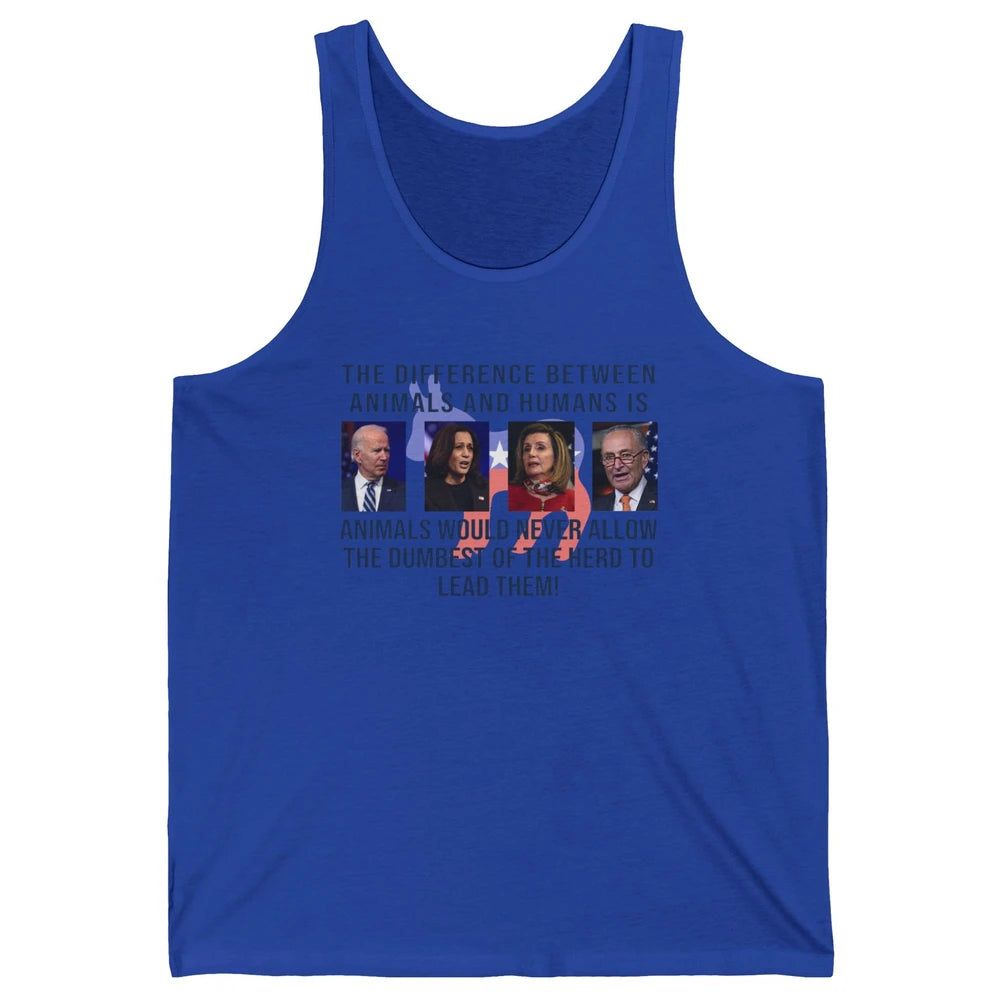 Funny Anti Biden Never Allow The Dumbest To Lead Democrats Unisex Jersey Tank