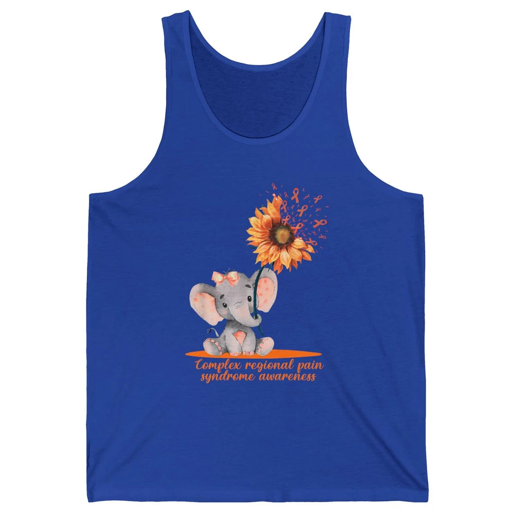 Complex Regional Pain Syndrome Sunflower Baby Elephant CRPS Unisex Jersey Tank