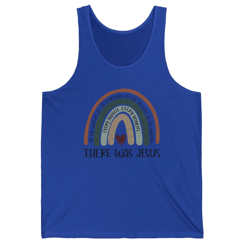 Retro Rainbow In Every Minute There Was Jesus Christian Gift Unisex Jersey Tank