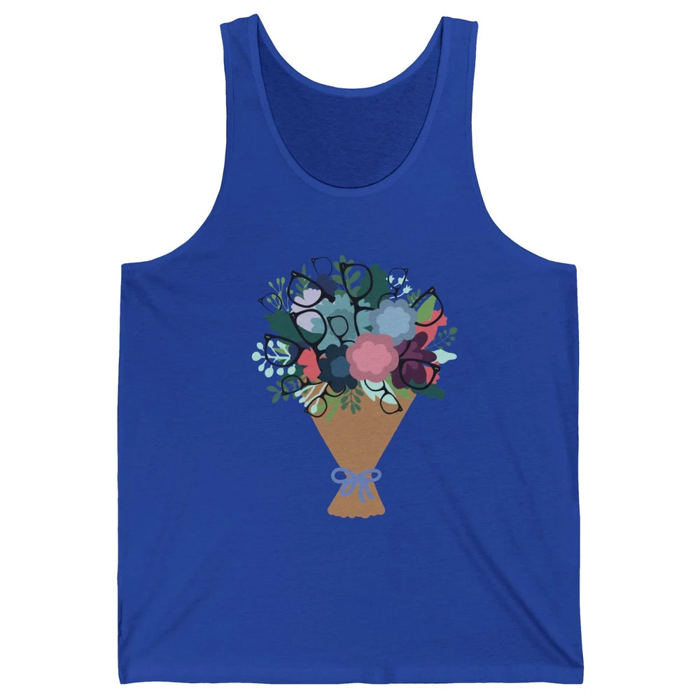 Funny Optometrist Eyeglasses Bouquet Optician Life Optometry Unisex Jersey Tank