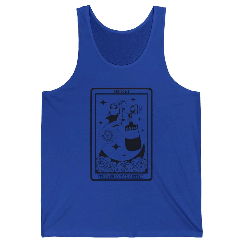 The Spray Tan Artist Tarot Card Beautician Spray Tan Tech Unisex Jersey Tank