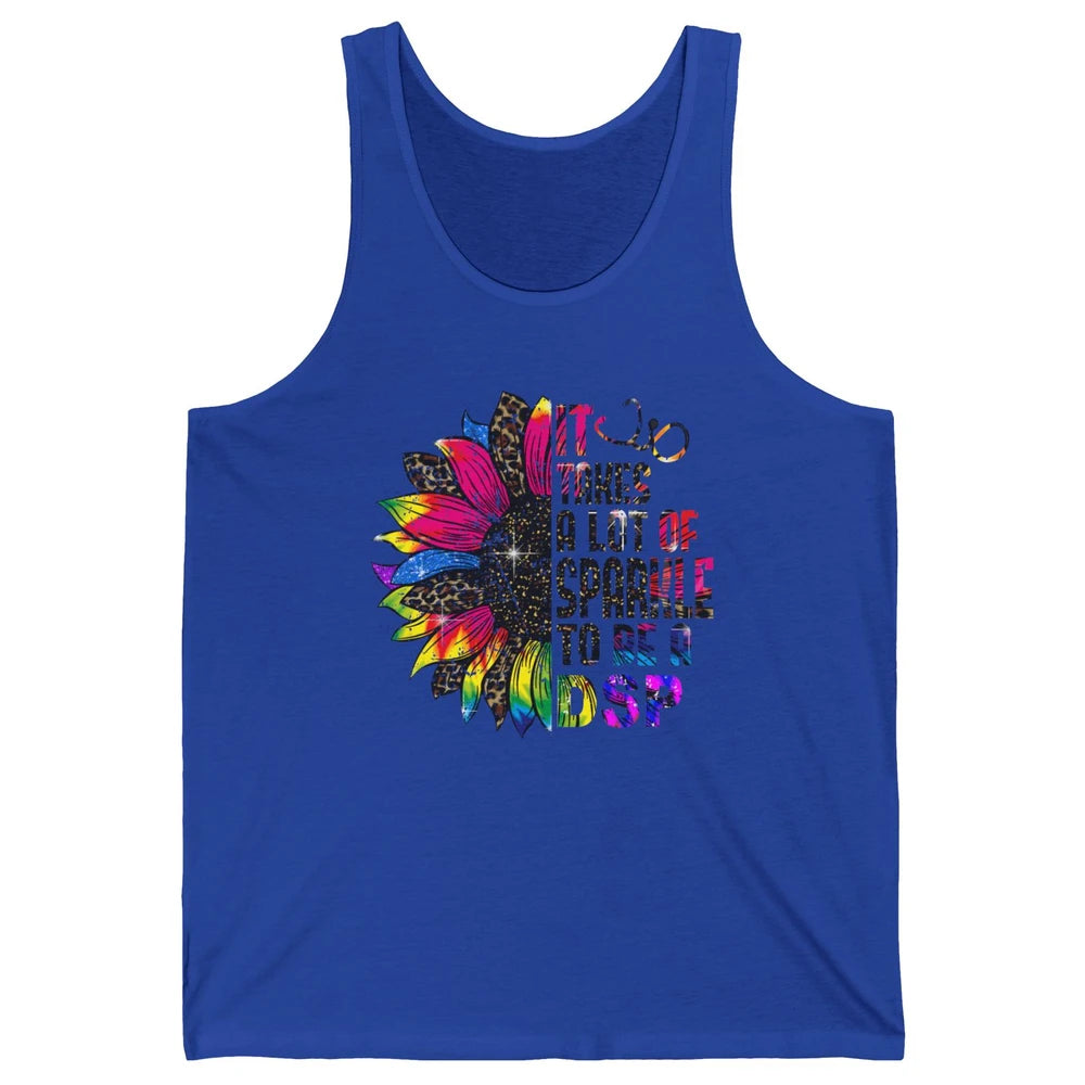 Sunflower DSP Take Sparkle To Be Direct Support Professional Unisex Jersey Tank