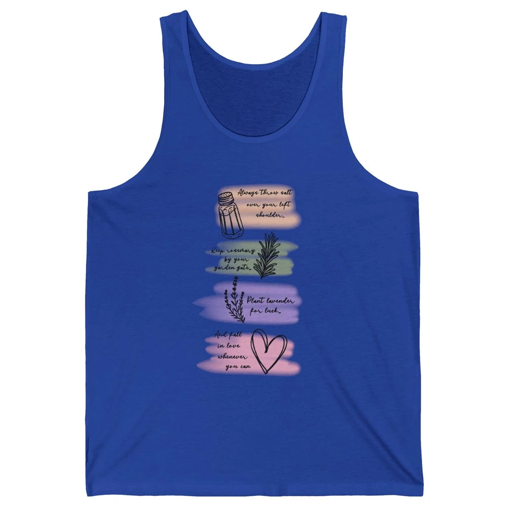 Practical Magic Witch Gardening Card Gardeners Plant Lovers Unisex Jersey Tank