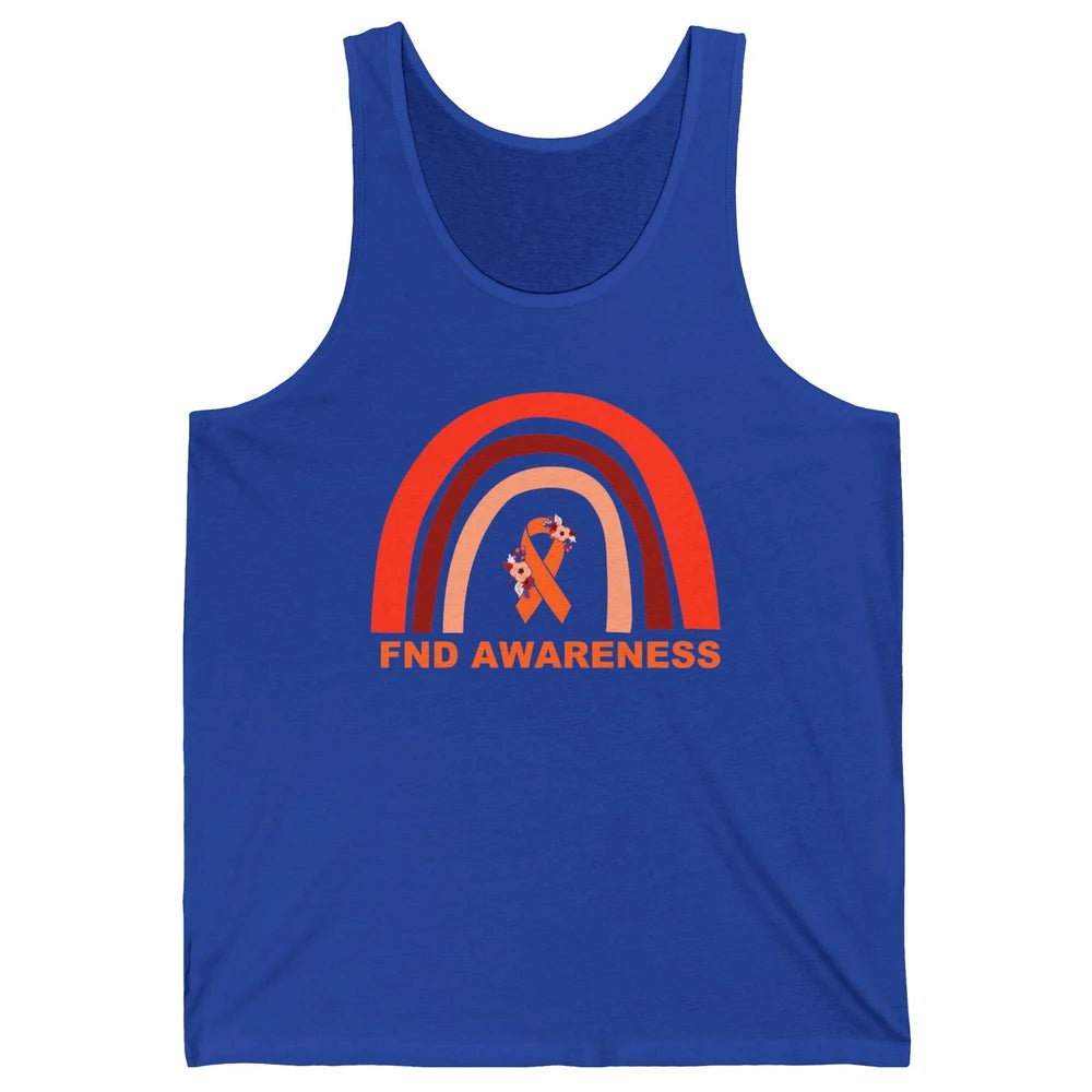 Functional Neurological Disorder Awareness FND Orange Ribbon Unisex Jersey Tank