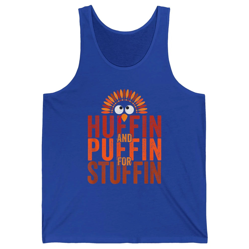 Thanksgiving Run Turkey Trot Huffin And Puffin Chicken Fall Unisex Jersey Tank