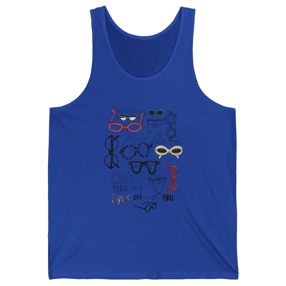 Optometrist Multiple Eyeglasses Hand Drawn Ophthalmologist Unisex Jersey Tank
