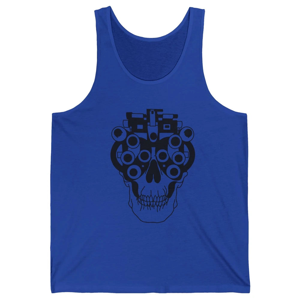 Phoropter Skeleton Optometrist Optician Halloween Optometry Unisex Jersey Tank