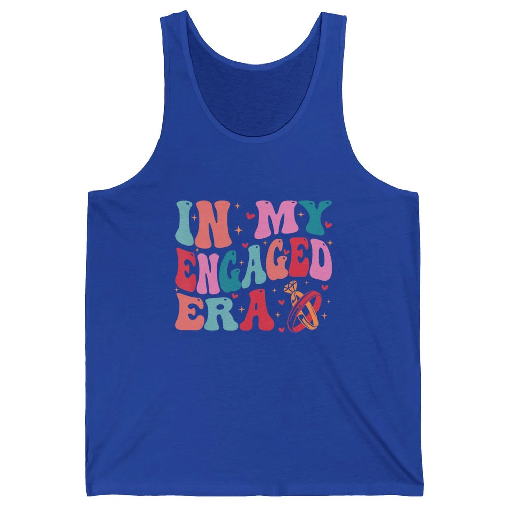 In My Engaged Era Boho Groovy Bridal Shower Party Wedding Unisex Jersey Tank