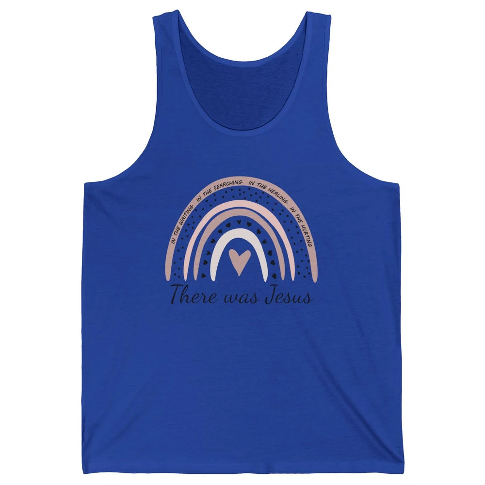 Retro Rainbow In Every Minute There Was Jesus Christian Gift Unisex Jersey Tank