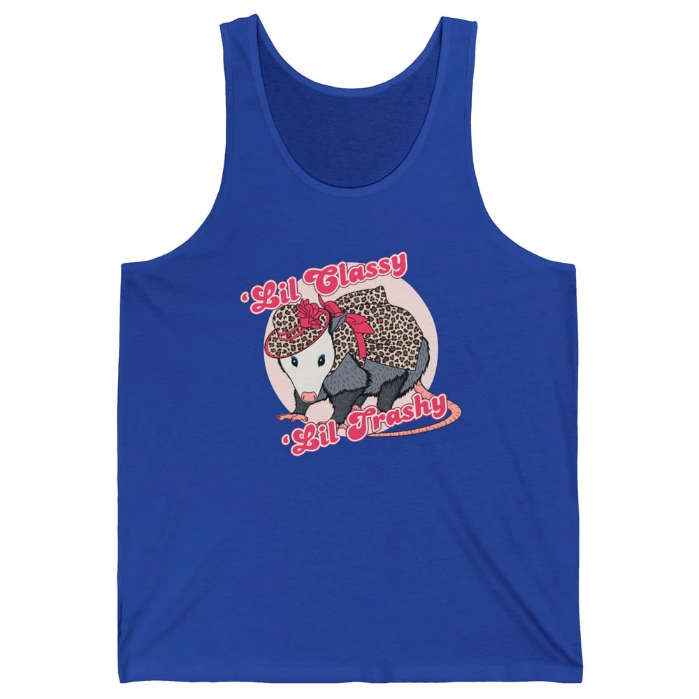 Leopard Possum Lil Classy Lil Trashy Possum Sarcastic Unisex Jersey Tank