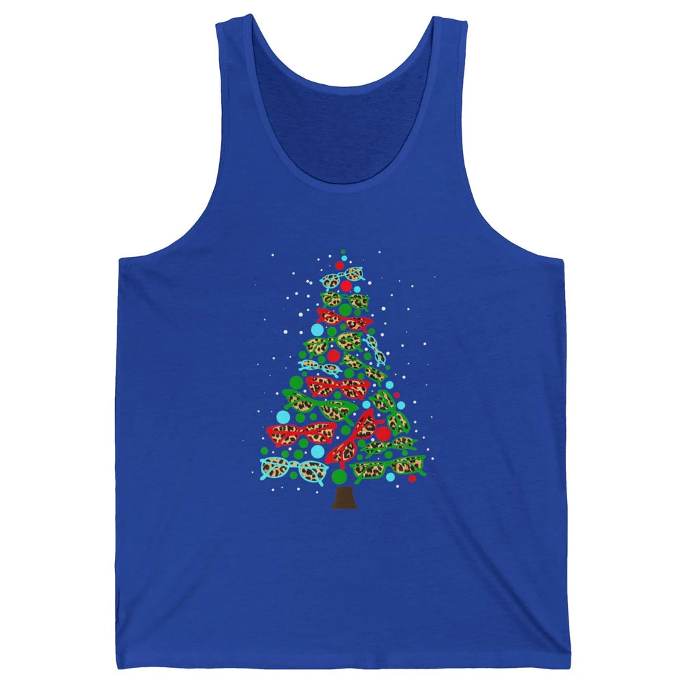 Optician Christmas Funny Xmas Tree Eyeglasses Optometrist Unisex Jersey Tank