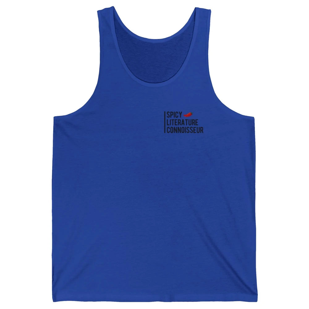 Spicy Literature Connoisseur Smut Book Spice Reader Bookworm Unisex Jersey Tank